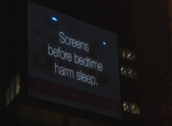 Un affichage interactif qui incite à dormir