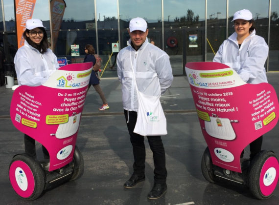 Street marketing et Segways  pour GRDF