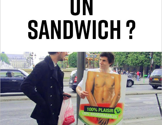 Oui, mais avec un homme dedans !<br/>le classique du street marketing